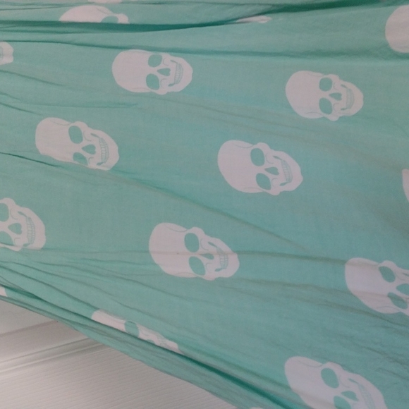 Pastel Goth Skull Beach Coverup High Low - Picture 2 of 7